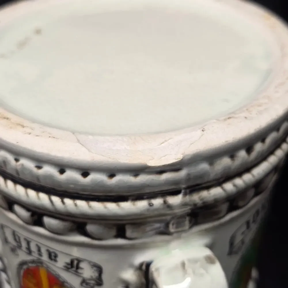 Vintage Colorful Crests Loyalty Trust Faith & Honor Ceramic Beer Stein